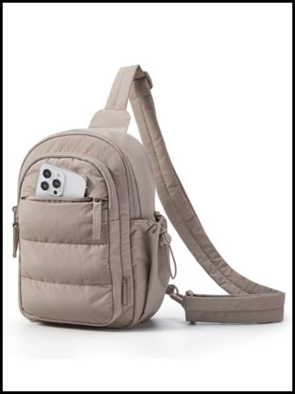 Small Puffer Sling Crossbody Bag Quilted Hobo Handbag RFID Adjustable Strap